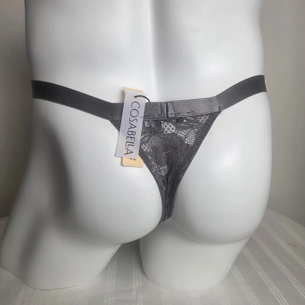 Cosabella Never Say Never Lace Mid-Rise Men's Thong Stretch Italian Underwear